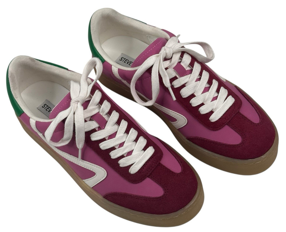 Steve Madden Reformer Womens Pink Multi Sneakers Size 7.5M New $100